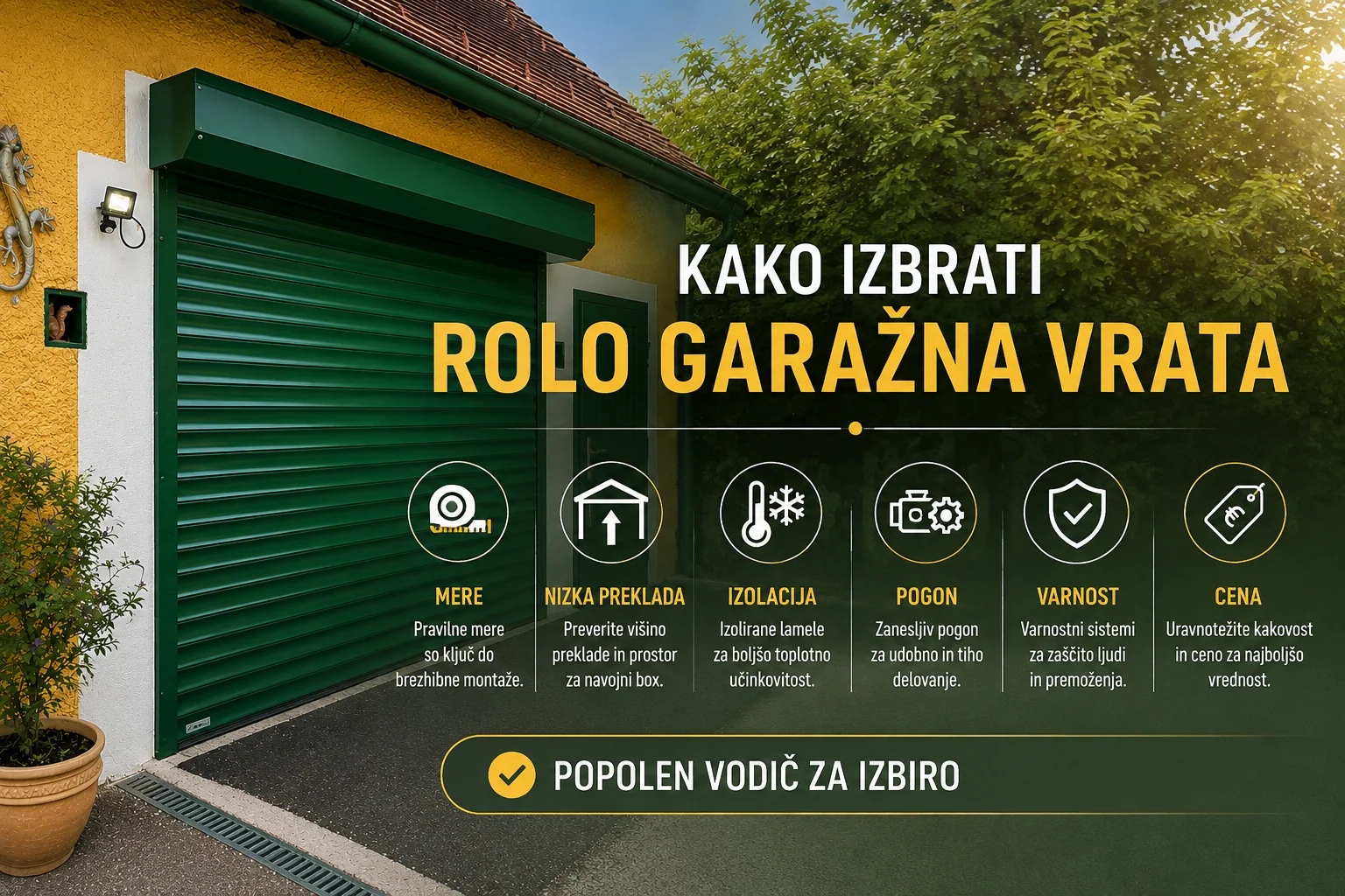 kako izbrati rolo garažna vrata